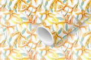 WARM BOTANICAL BLOOMS PATTERN, a Pattern Graphic by MartinShop (Thumbnail 3 of 10)