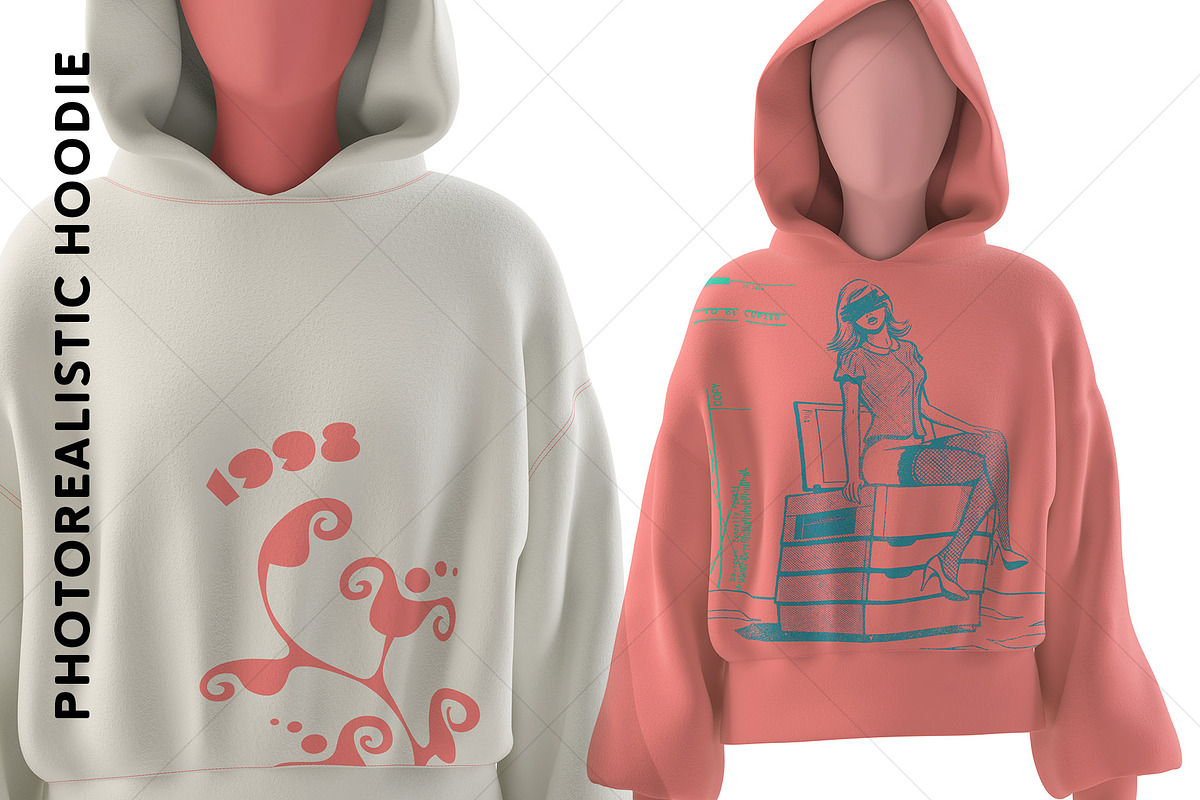 Oversized Hoodie Mockup Realistic, a Hoody Mockup by LESZ Design (Photo 4 of 6)