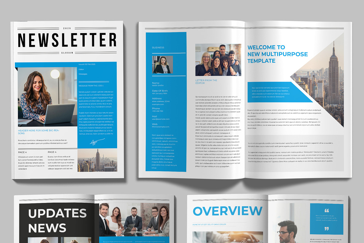 Creative Newsletter Design Template | Creative Market