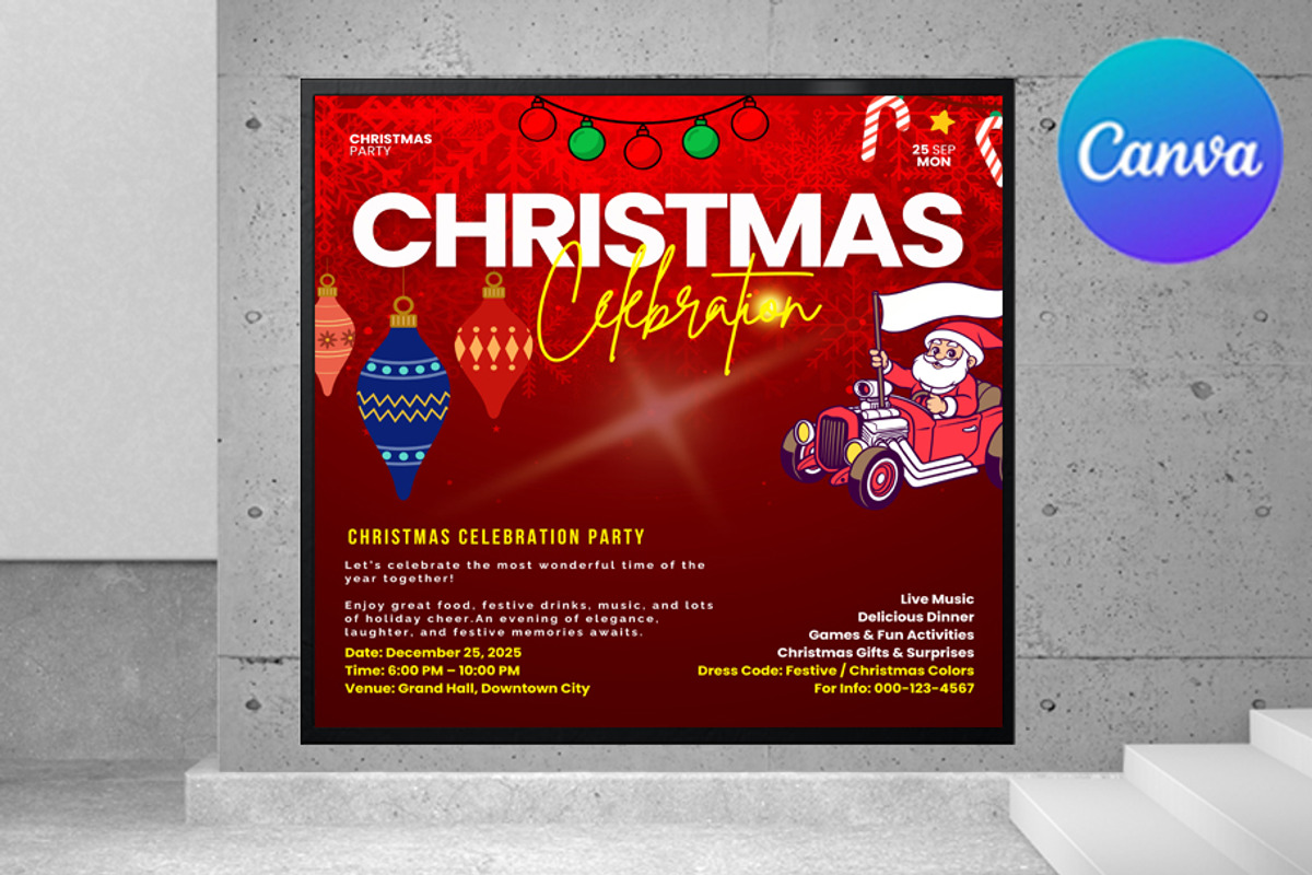 Christmas Celebration Flyer | Canva, a Flyer Template by graphicforest (Photo 2 of 3)