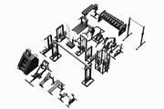 Low Poly Gym Equipments, an Object 3D Model by Artem Varnitsin (Thumbnail 3 of 6)