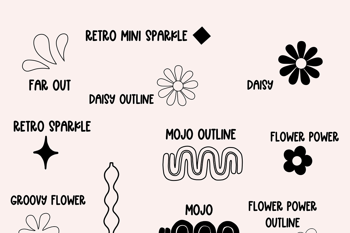 70s Lettering Procreate Brush Set, a Brushes & More by KDigitalStudio (Photo 3 of 7)