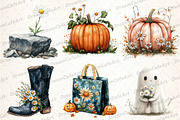 Daisy Flower & Halloween Clipart, an Illustration by DreamCafeArt (Thumbnail 4 of 7)