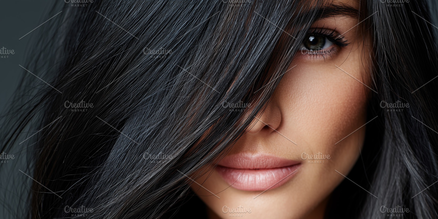 Portrait of a woman with long black, a Beauty & Fashion Photo by MistyDay
