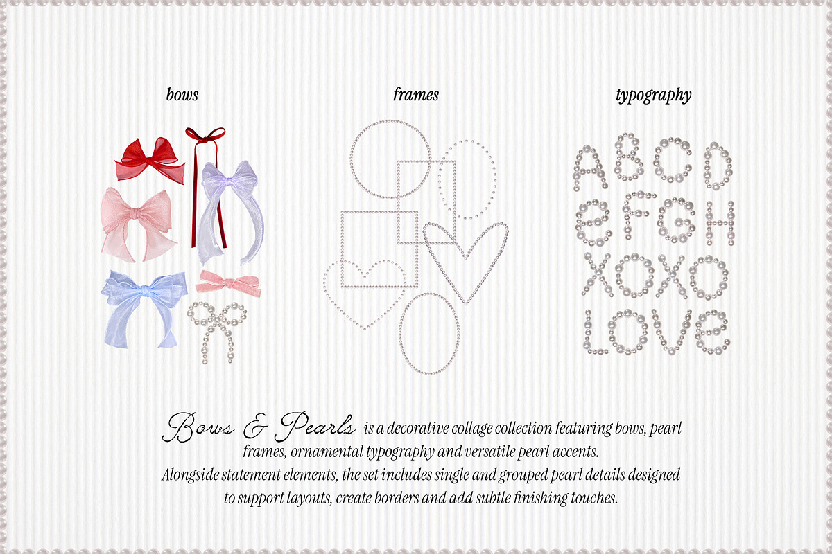 Bows & Pearls Graphic Collection, an Object Graphic by Dina Mae (Photo 2 of 12)
