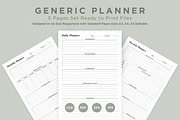 Generic Planning Pages Set V-07, a Stationery Template by shahsoft (Thumbnail 1 of 3)