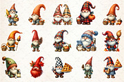 Watercolor Fall gnome Clipart, an Illustration by Rose Art (Thumbnail 2 of 8)