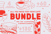 Café Food & Drink Vector Bundle, a Food Illustration by TheFoodAtlas (Thumbnail 1 of 5)