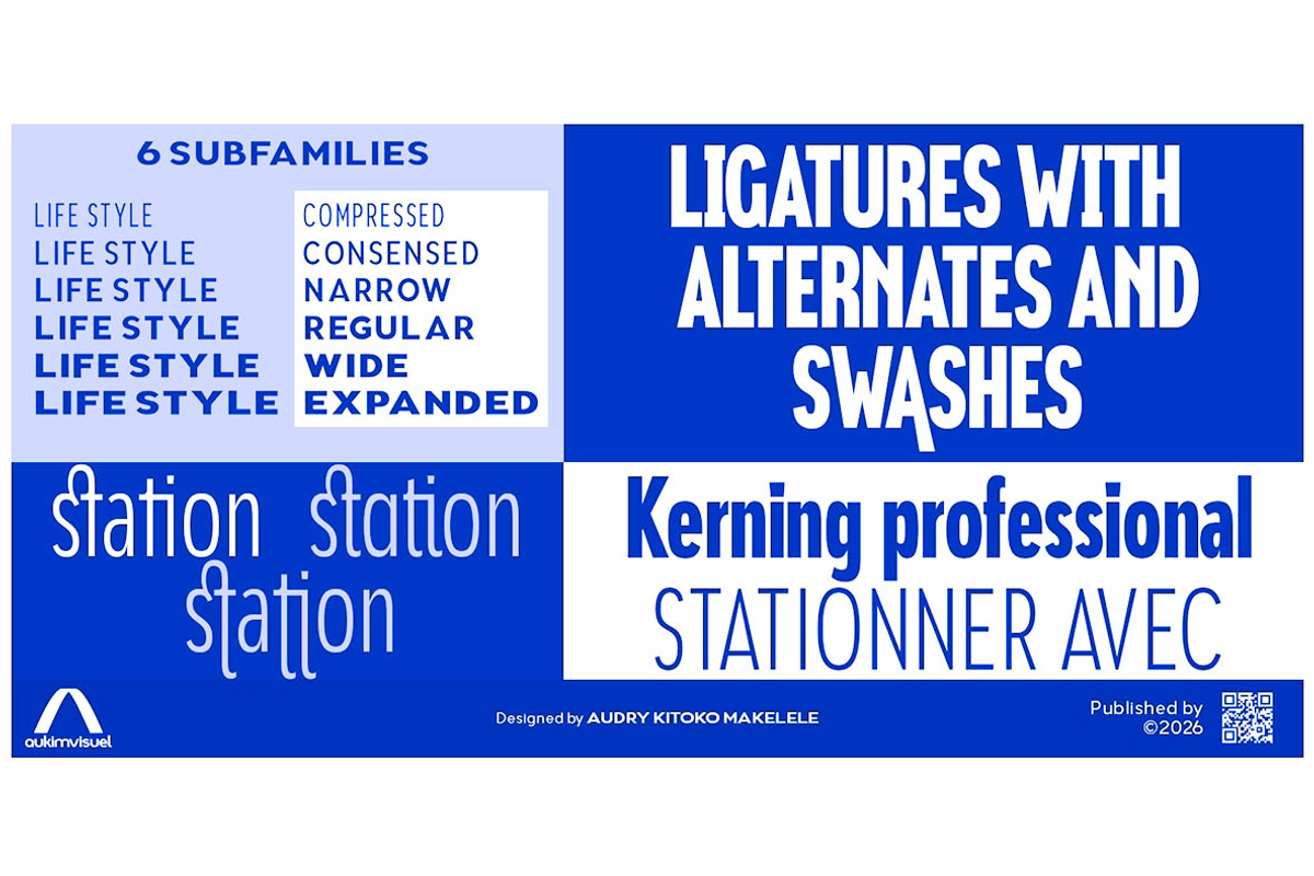 Aukim II Compressed, a Sans Serif Font by Aukimvisuel (Photo 3 of 15)