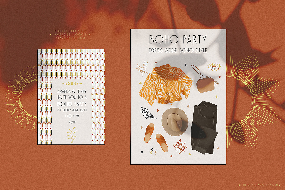 Boho Soul Collection, a Texture Illustration by Julia Dreams (Photo 2 of 8)