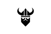 Viking Logo Black Symbol Design, a Branding & Logo Template by Vectorium Studio (Thumbnail 1 of 2)