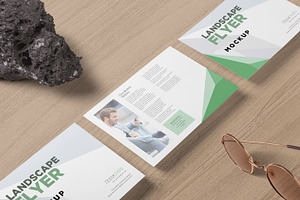 A4 Landscape Flyer Mockups