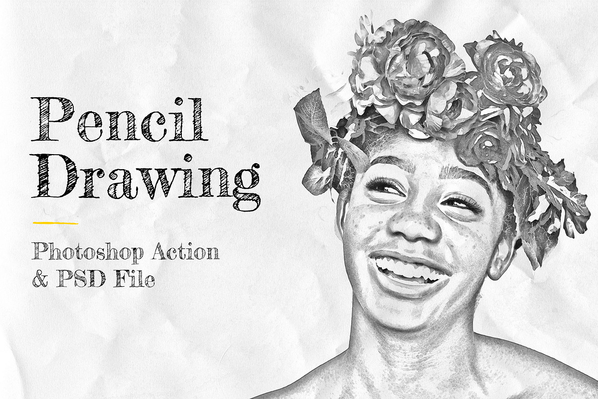 Pencil Drawing Photoshop Action, an Action Add-On by VividFrame (Photo 1 of 8)