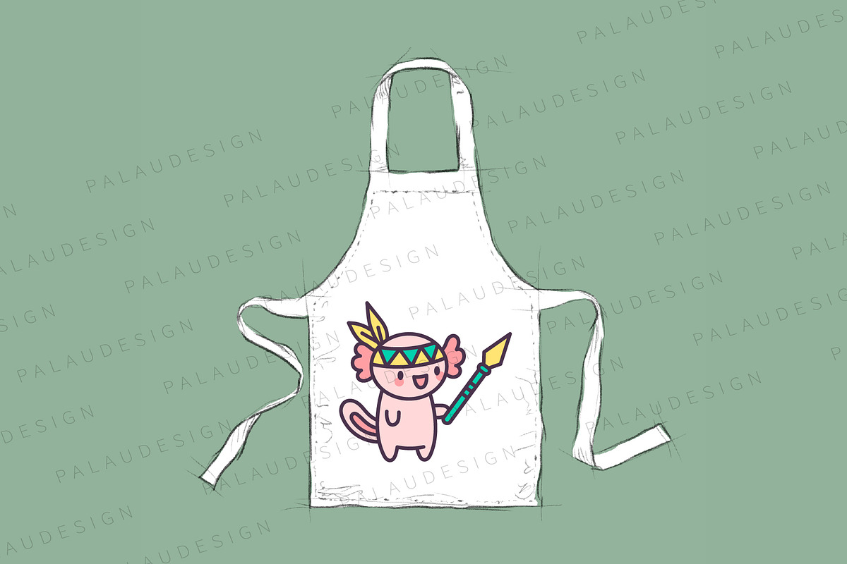 Kawaii Axolotl Jungle Adventure, a Seasonal Illustration by Palau (Photo 3 of 12)