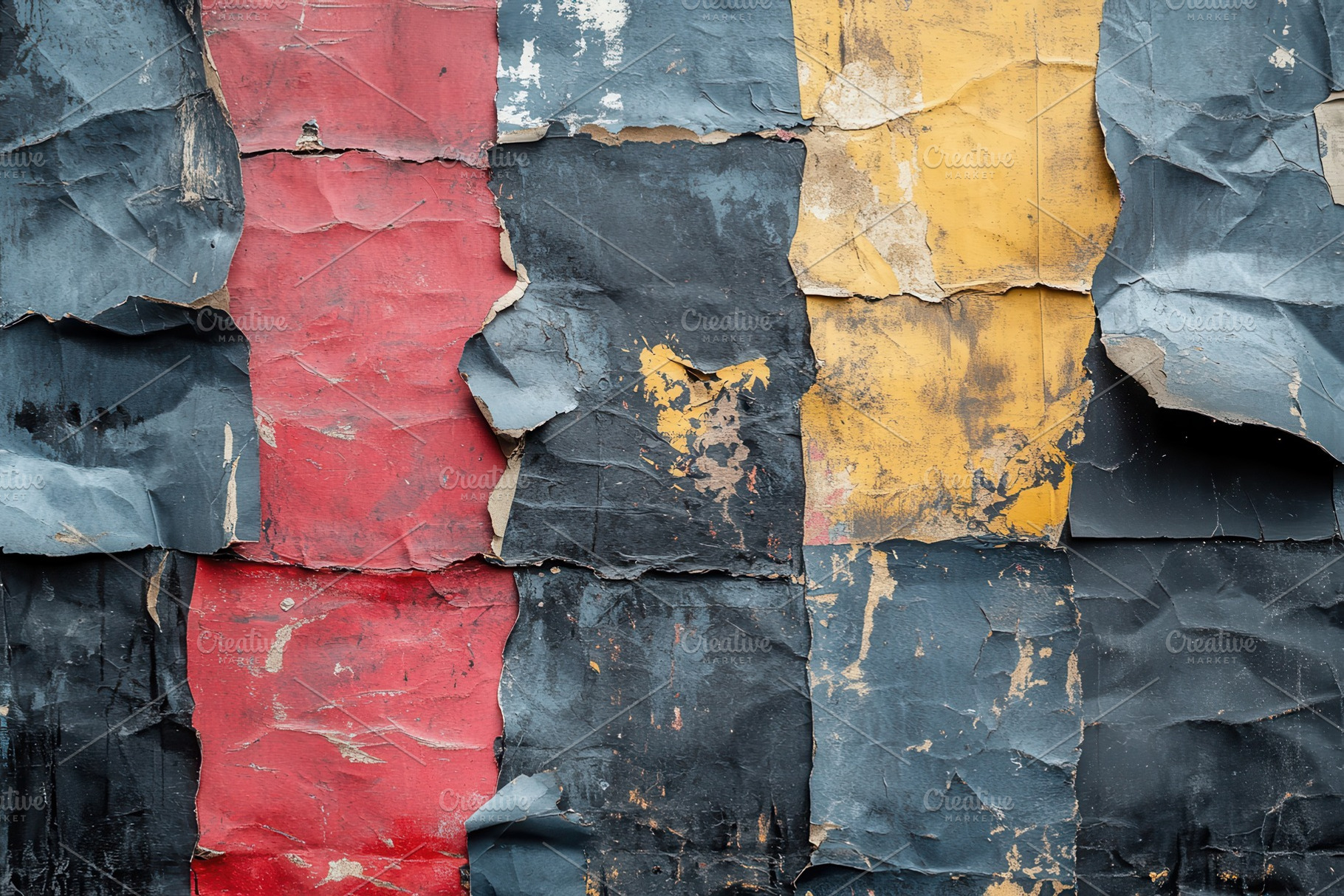 Abstract layered paint peeling textu, a Photo by Pixeness Studio