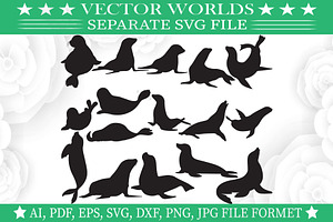 Seal Svg, Sea Lion, Animal Svg, an Object Graphic by VectorWorlds