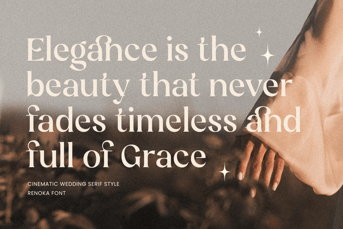 Renoka– Cinematic Wedding Serif Font, a Serif Font by Sensatype (Photo 4 of 12)