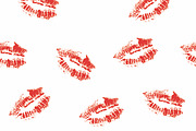 Lipstick Kiss Seamless Pattern, a Pattern Graphic by Viktorijareut (Thumbnail 1 of 5)