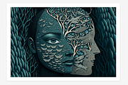 Cohu Collection · The Cosmic Human, a Decorative Illustration by milatovar (Thumbnail 8 of 13)