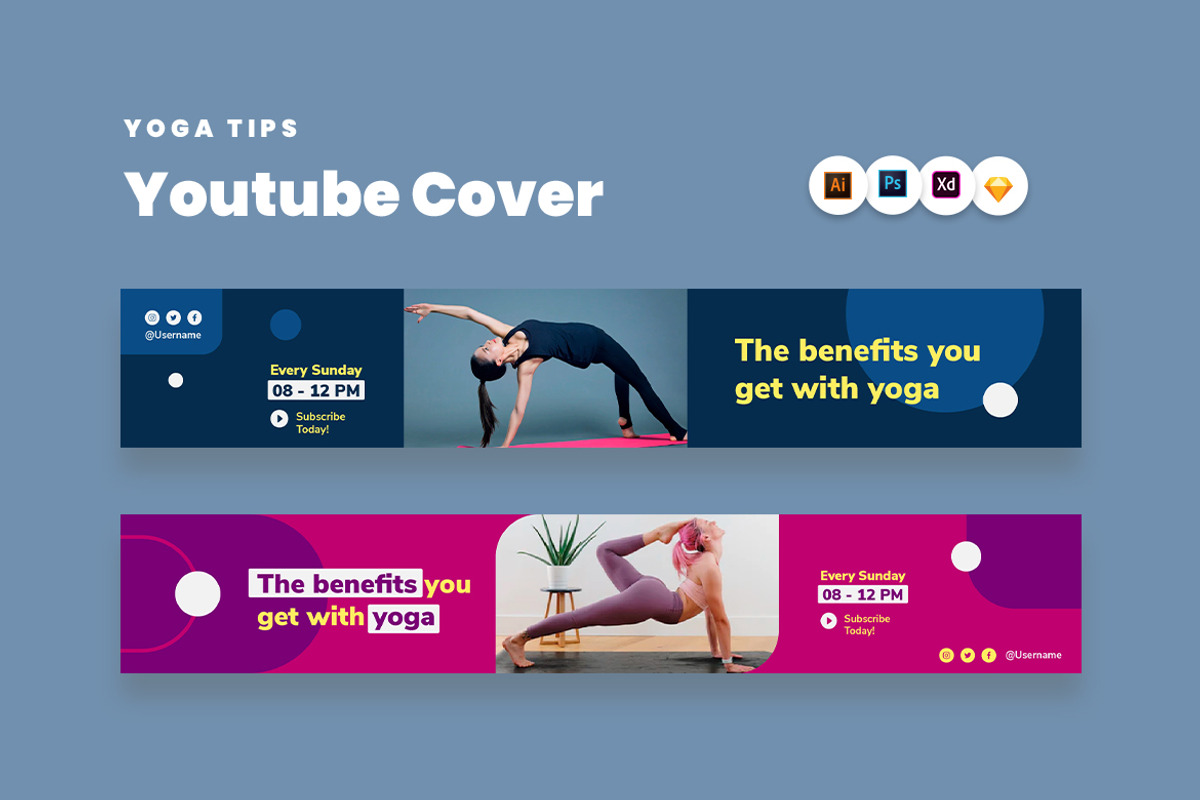 Yoga Tips Youtube Cover, a Social Media Template by Rahardi Creative (Photo 4 of 4)