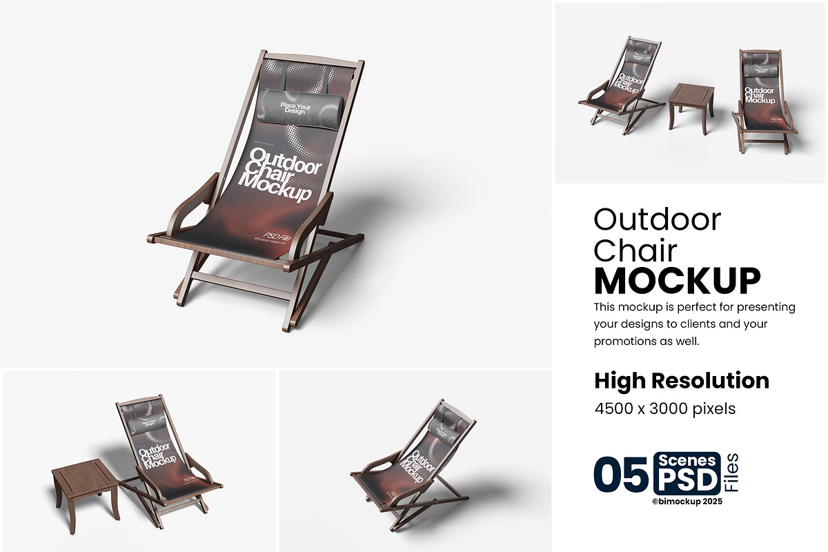 Outdoor Chair Mockup, a Product Mockup by bimockup (Photo 1 of 6)