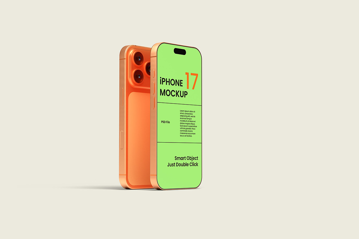 iPhone 17 Pro Mockup, an iPhone Mockup by Graphicbars (Photo 5 of 12)
