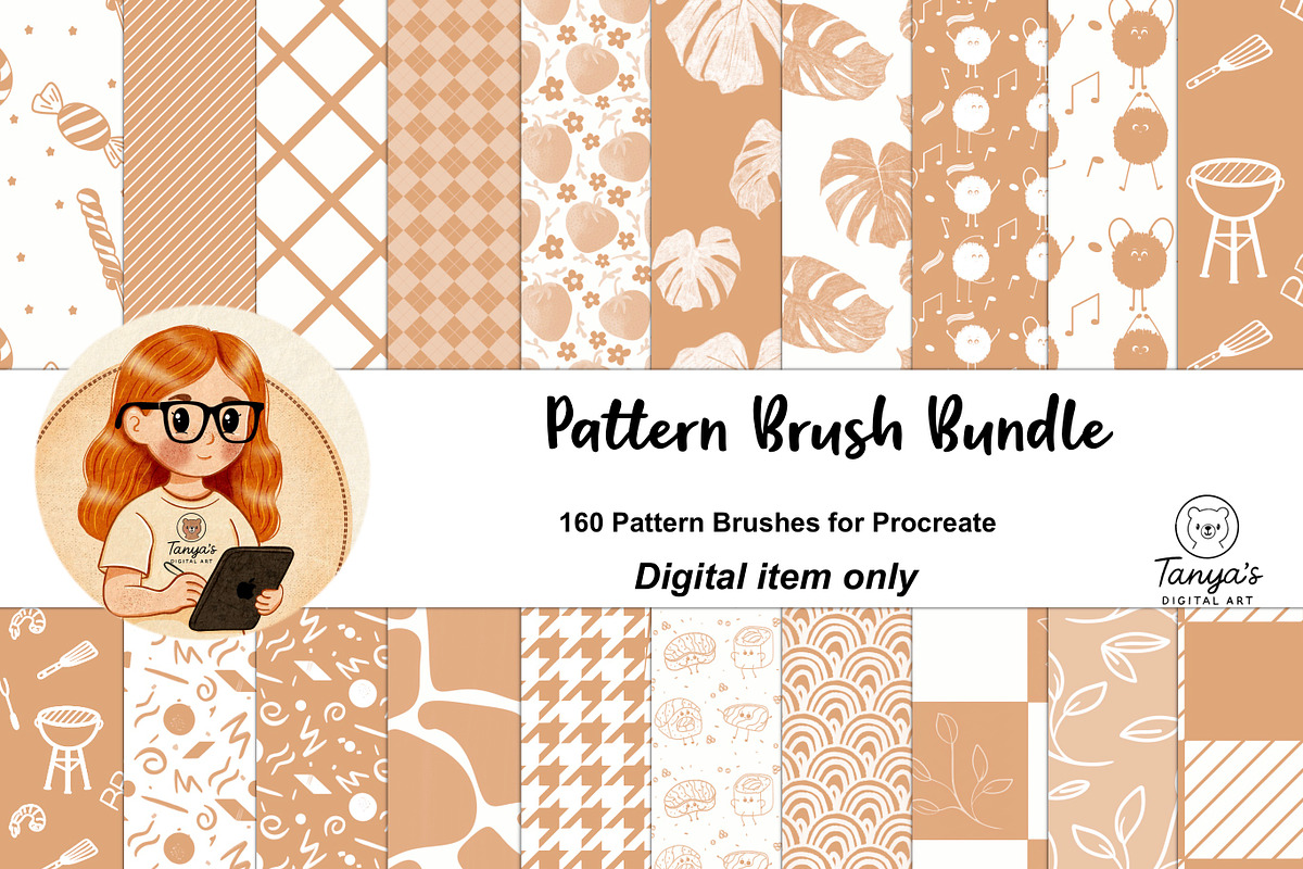 Fun Patterns Bundle for Procreate, a Brush Add-On by Tanya’s Digital Art (Photo 8 of 10)