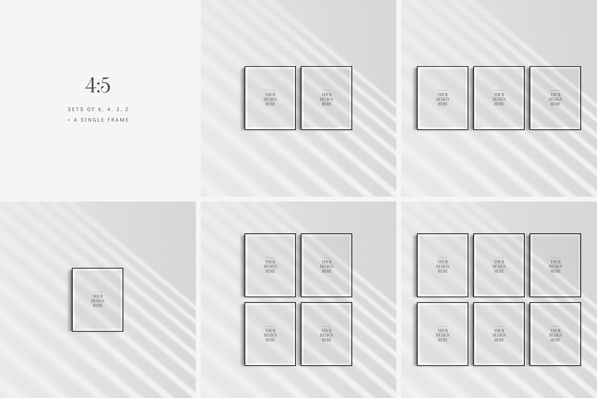Frame Mockup BUNDLE 4:5 Portrait, a Product Mockup by DESIGN BY nube (Photo 2 of 15)