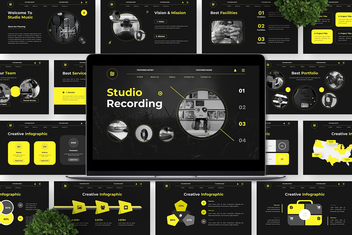 Studio Recording - Music Keynote preview 5