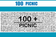 Picnic icon doodle 100 + set, an Outline Icon by foxndeer (Thumbnail 3 of 3)