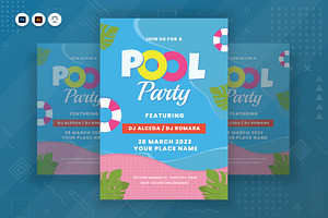 Pool Party Poster, a Poster Template by Fannan Studio