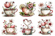 Whimsical Spring Tea Cup Clipart, an Illustration by Daily.Designs (Thumbnail 5 of 7)