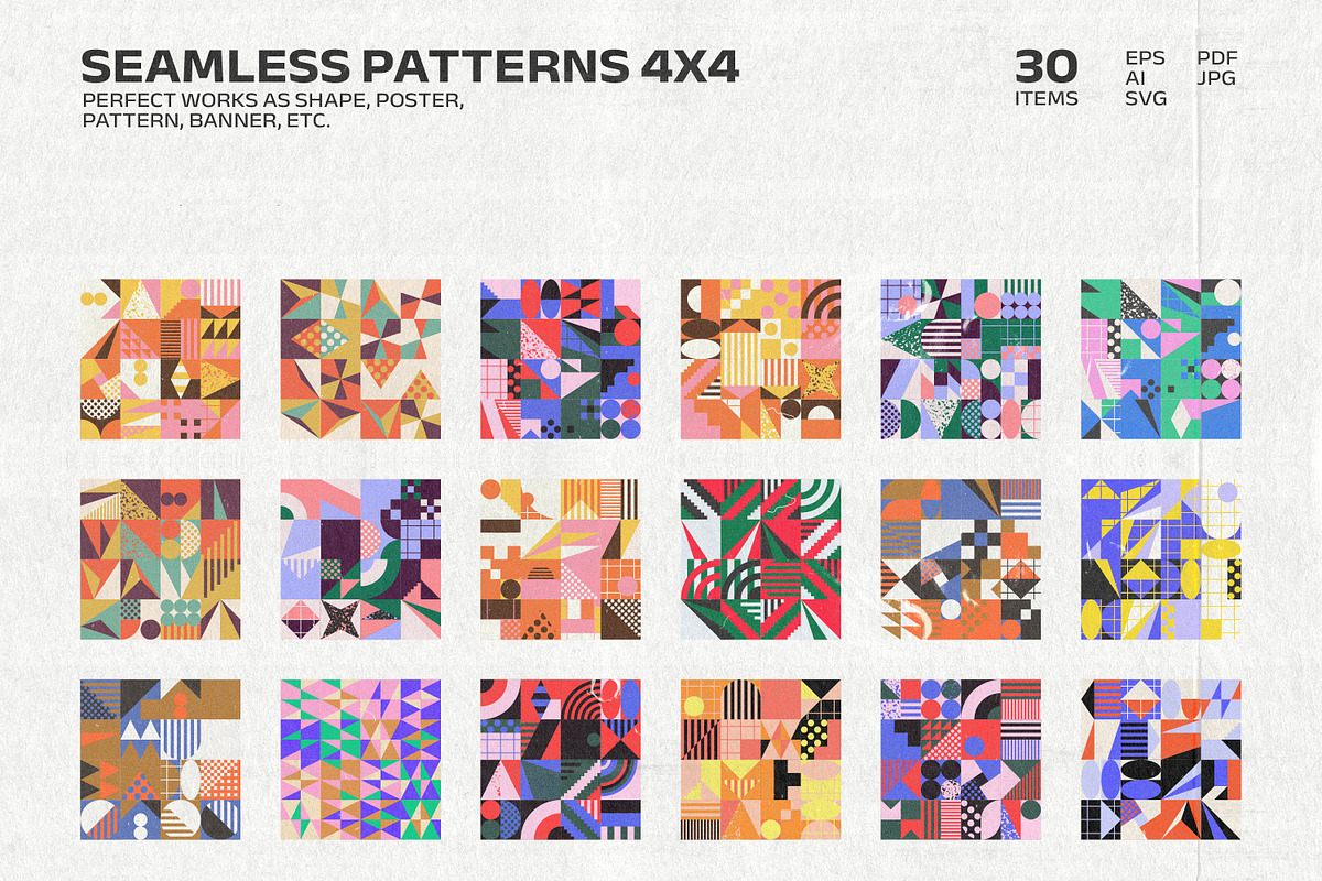 318 Shapes Patterns Posters Part 1, a Pattern Graphic by softulka (Photo 8 of 12)
