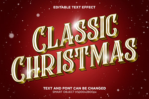 Classic Christmas Text Effect PSD, a Layer Style Add-On by Harry Neal Creative