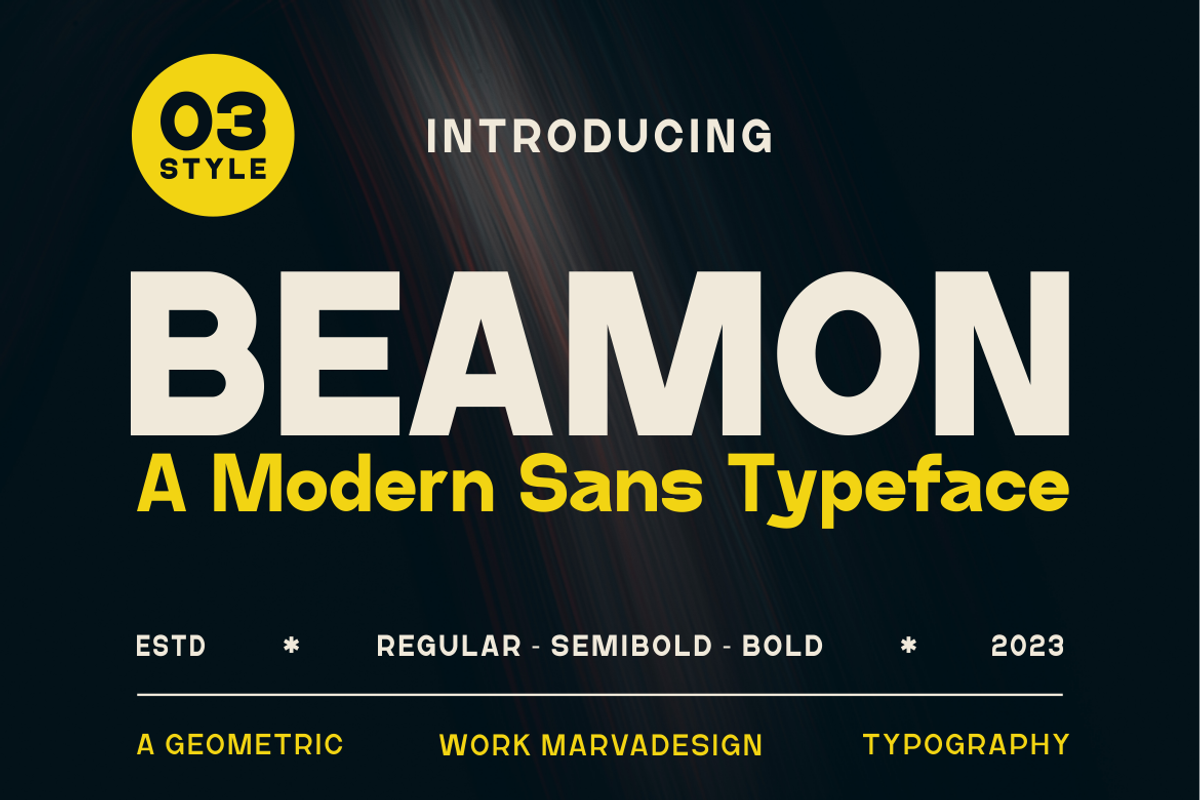 Beamon - A Modern Sans Serif Font, a Sans Serif Font by Marvadesign (Photo 1 of 6)