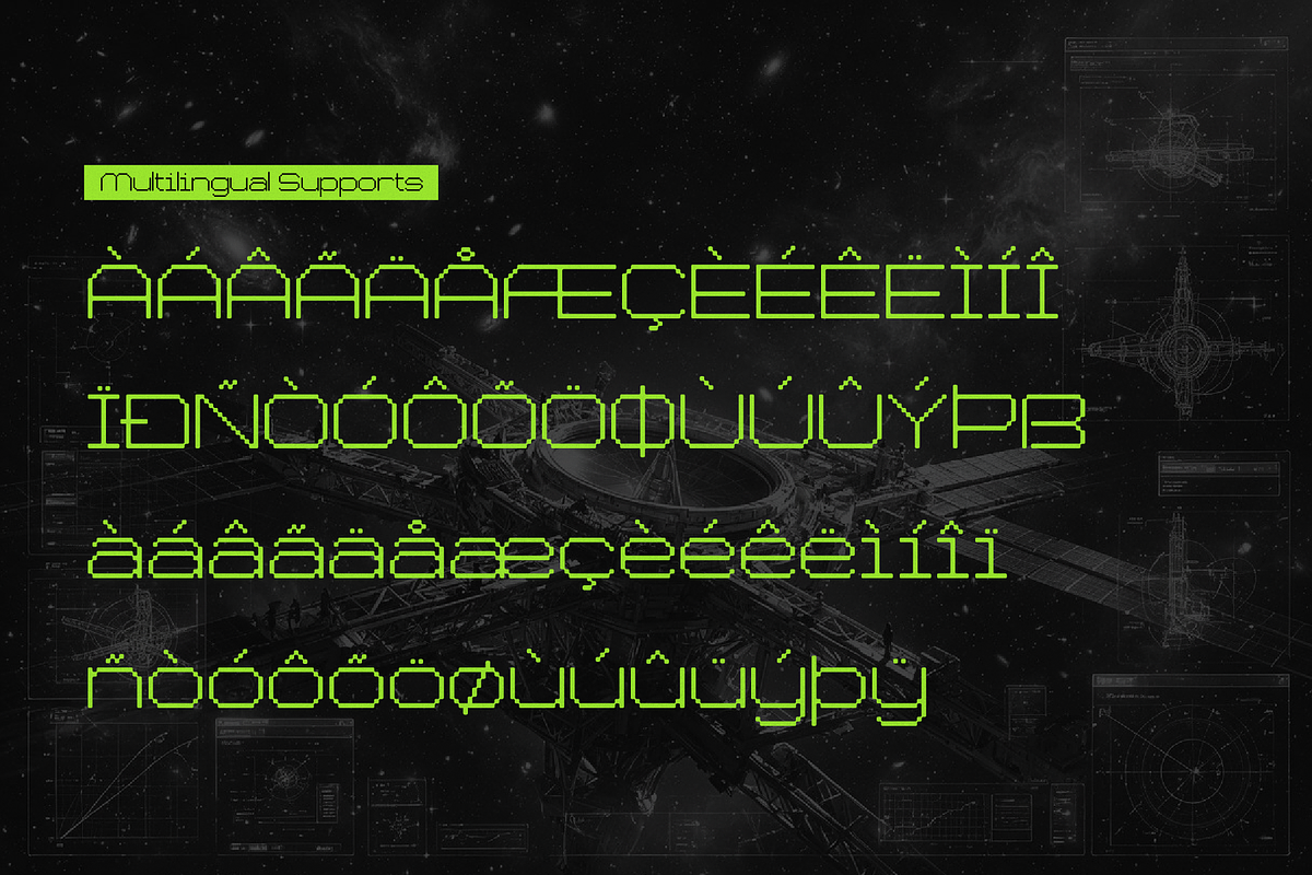 Chronos Galaxia | Pixelated Font, a Sans Serif Font by gracetype_studio (Photo 11 of 12)