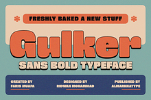 Gulker – Dynamic Display Font
