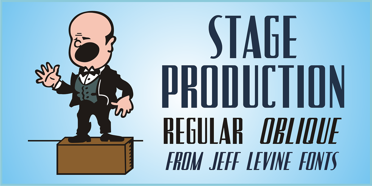 Stage Production JNL, a Sans Serif Font by Jeff Levine Fonts