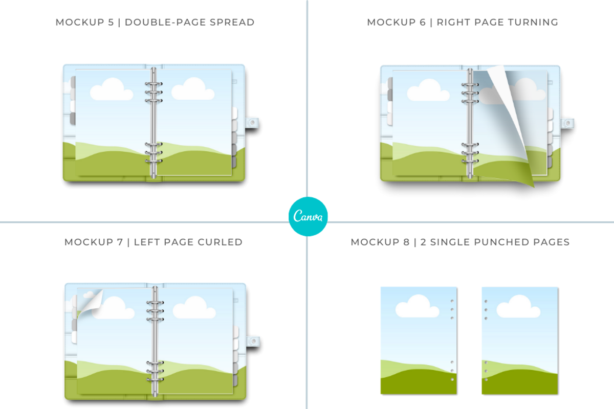 Ring Bound Planner Mockup for Canva, a Books & Magazine Mockup by Mockup Scene (Photo 5 of 22)