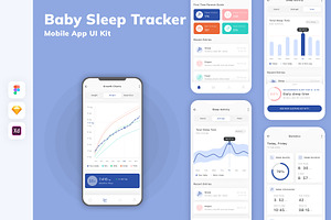 Baby Sleep Tracker Mobile App UI Kit