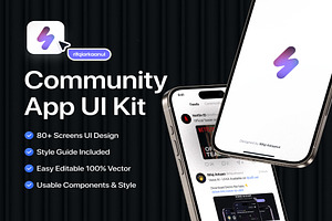 Slidee - Community App UI Kit, an UI Kit Template by Lumina_ui_ux202