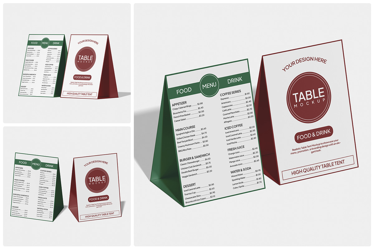 Table Tent Mockup, an Advertising Mockup by Unerispace (Photo 1 of 5)