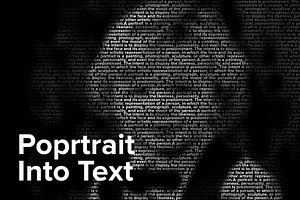 Portrat Into Text Design