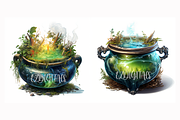 Halloween Cauldron Clipart Set Of 12, an Object Illustration by EzDigitals (Thumbnail 3 of 7)