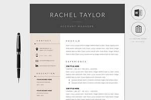 Resume Template For Word / CV