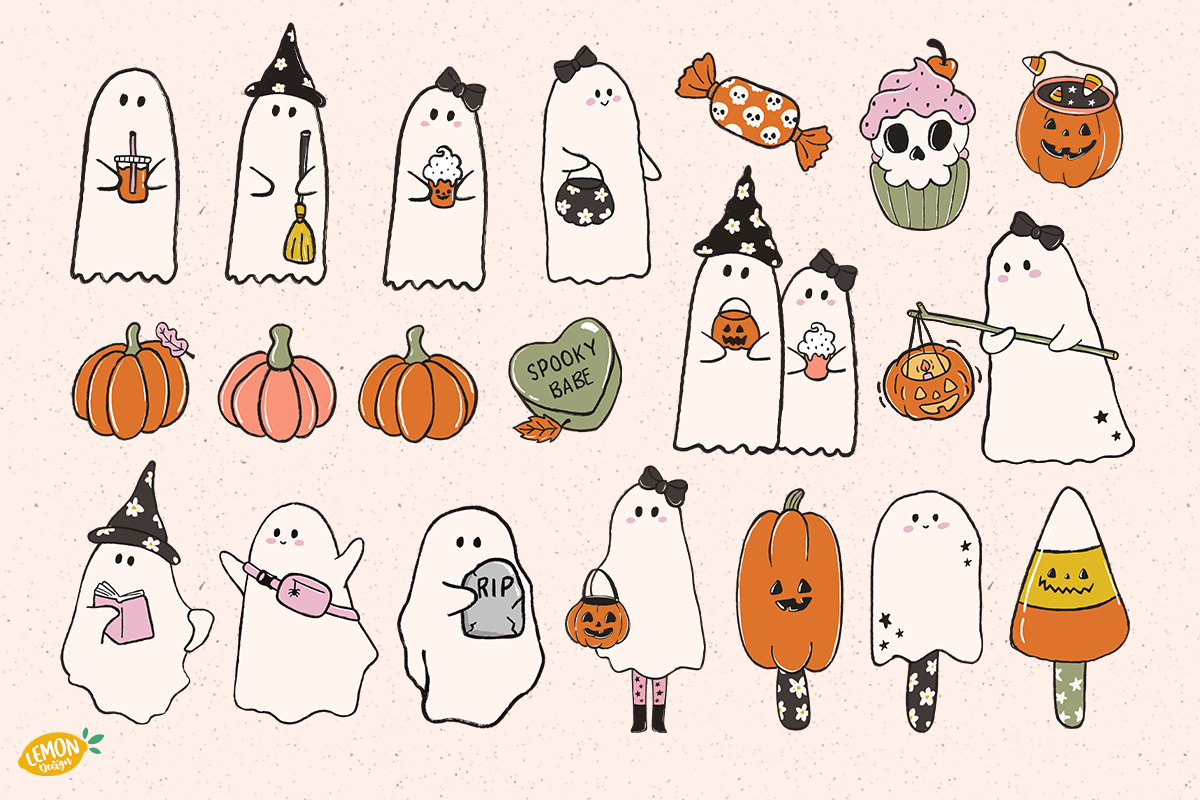 Cozy Halloween PNG Clipart Bundle, a Seasonal Illustration by LemonDesign (Photo 3 of 7)