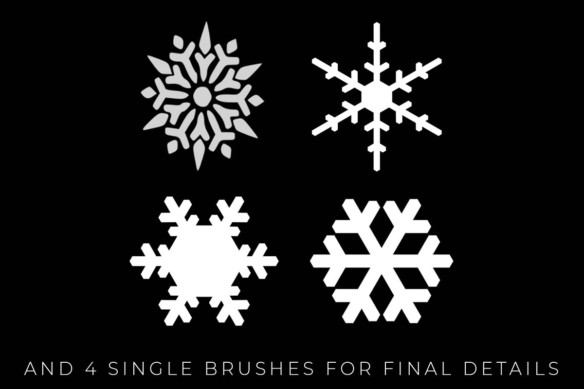 10 Realistic Photoshop Snow Brushes, a Brush Add-On by Dene Studios (Photo 3 of 8)