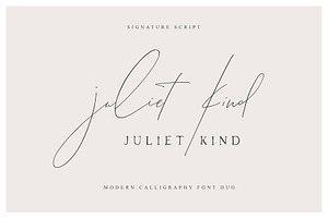 Juliet Kind Font DUO