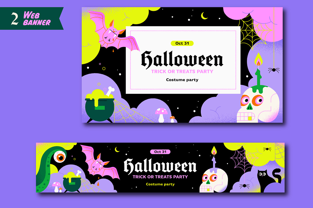 Fun Halloween Vector set, a Social Media Template by Delphine Meier (Photo 3 of 4)
