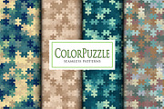 Vector jigsaw puzzle mozaic camo set, a Pattern Graphic by ArchonDigitalShop (Thumbnail 7 of 9)
